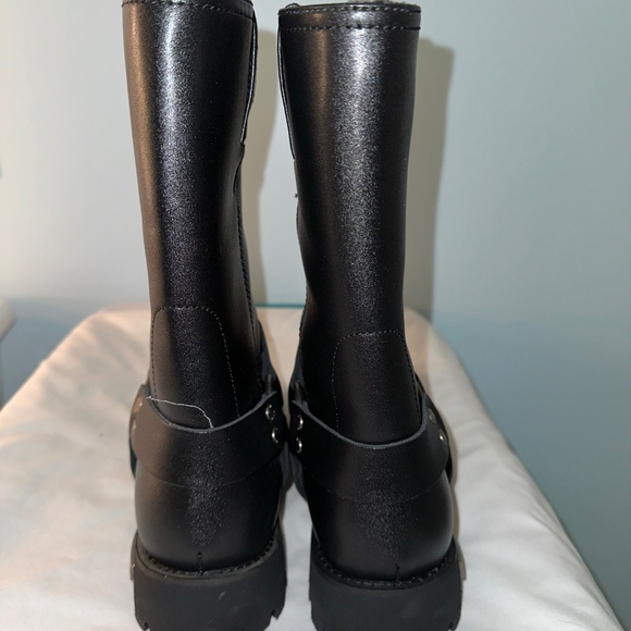 Mens Black Dream Apparel Waterproof Harness Studded Motorcycle Boots Size 9 - Picture 5 of 8